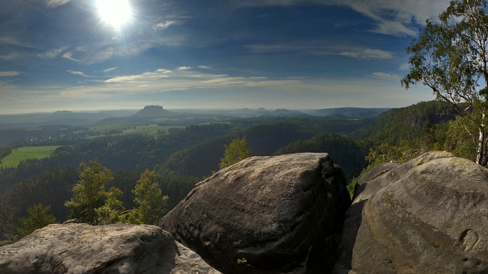 Panorama Lilienstein von Waitsdorf